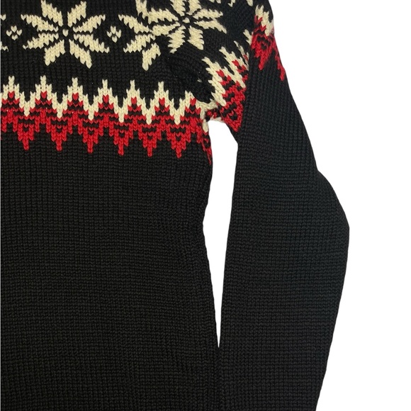 Dale of Norway Myking Nordic Merino Wool Black Chunky Knit Men’s Sweater XL NEW - Picture 14 of 16
